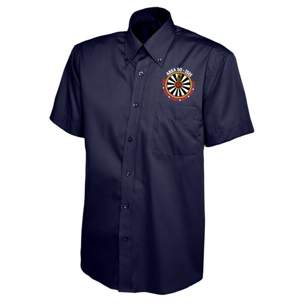 Area 50 Round Table Mens Pinpoint Oxford Short Sleeve Shirt Thumbnail