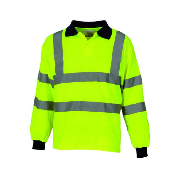 Hi-vis long sleeve polo (HVJ310) Thumbnail