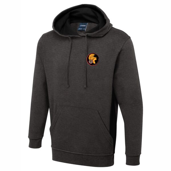 Chester Round Table Two Tone Hoodie - Charcoal/Black Thumbnail