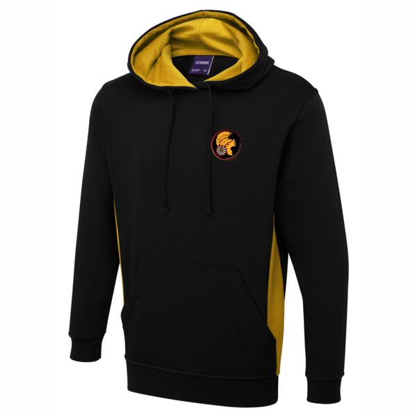 Chester Round Table Two Tone Hoodie - Black/Yellow Thumbnail